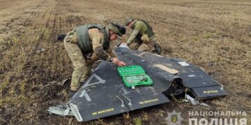 Shahed drone in Sumy Oblast (2024