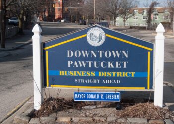 Downtown Pawtucket sign, Rhode Island