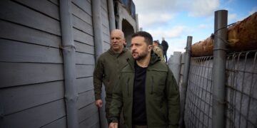 Ukraine President Volodymyr Zelenskyy held a meeting on the Security Situation and Inspected the Construction of Fortifications in the Donetsk Region, Ukraine on 19 April 2024
